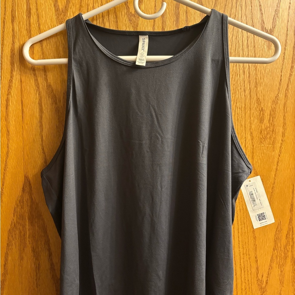 SPANX Sleek Black Athletic Tank Top